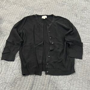 Black Button-Up Cardigan